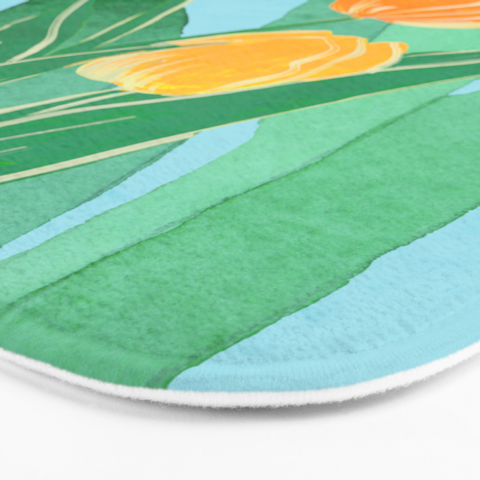 Modern Art Flowers 20 Bath Mat Gallery Image 3