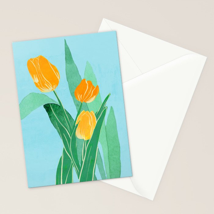 Modern Art Flowers 20 Stationery Card Gallery Image 2