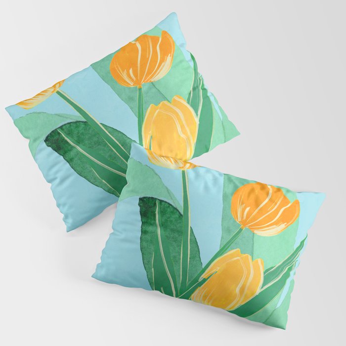 Modern Art Flowers 20 Pillow Sham Gallery Image 1