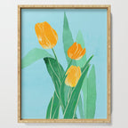 Modern Art Flowers 20 Serving Tray Gallery Image 1