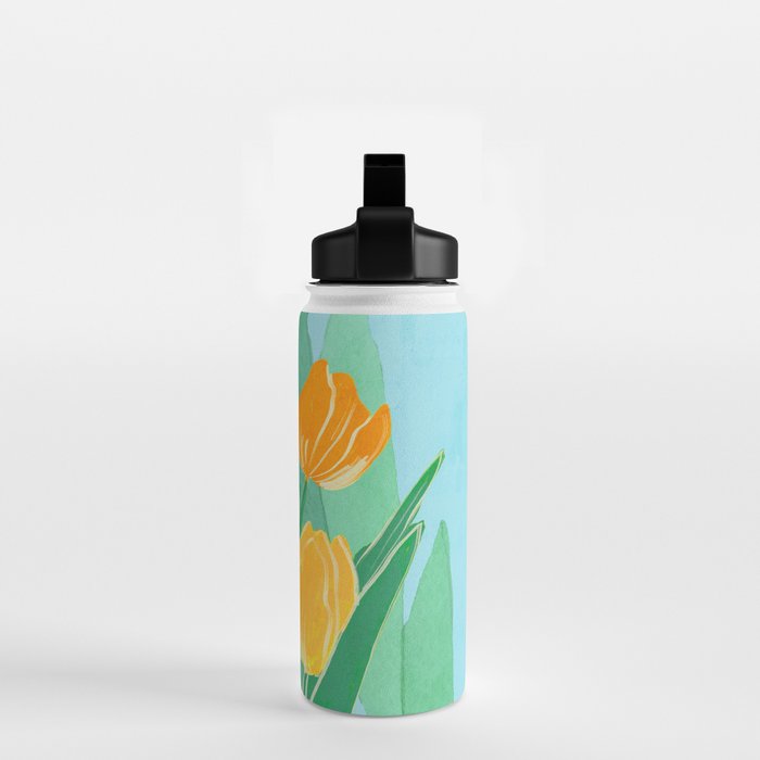 Modern Art Flowers 20 Water Bottle Gallery Image 2