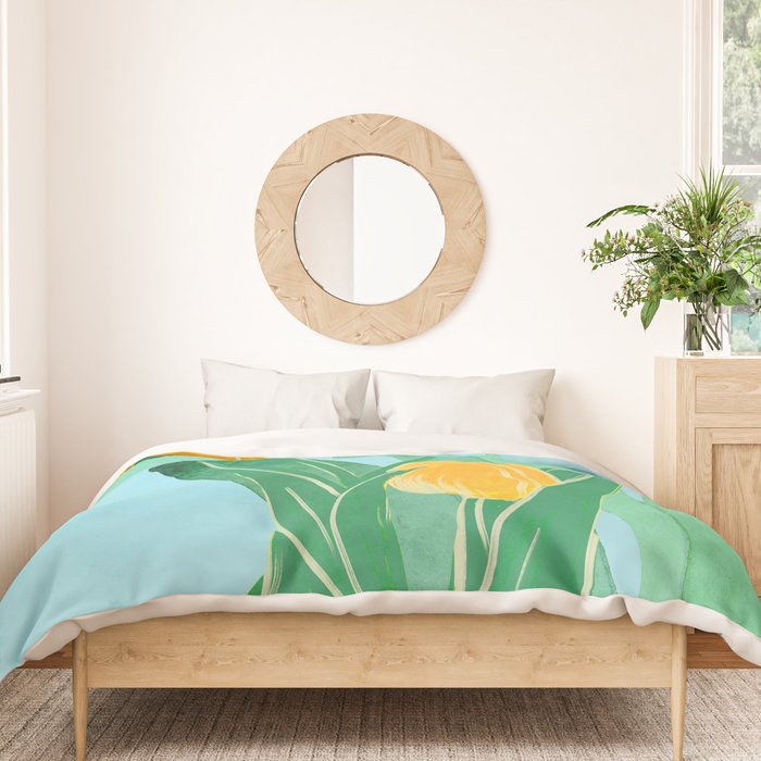 Modern Art Flowers 20 Duvet Cover Gallery Image 3