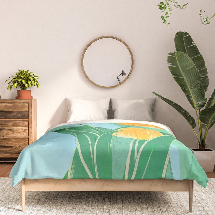 Modern Art Flowers 20 Comforter Gallery Image 3