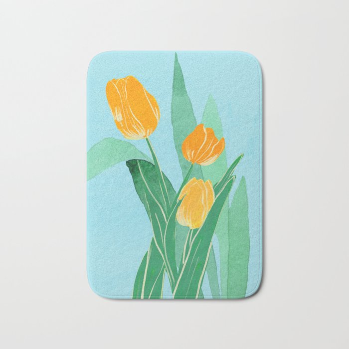 Modern Art Flowers 20 Bath Mat Gallery Image 1
