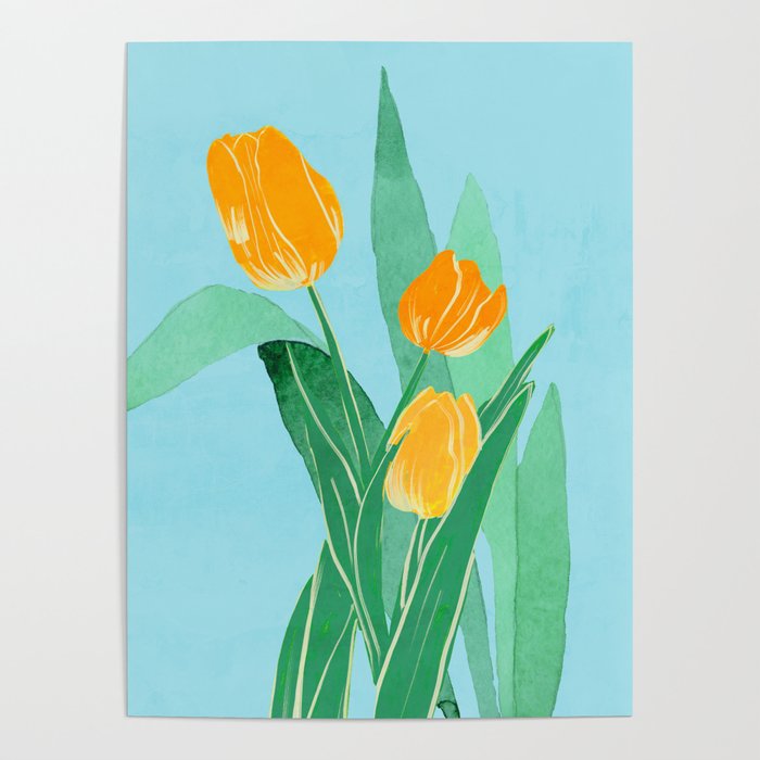 Modern Art Flowers 20 Poster Gallery Image 1