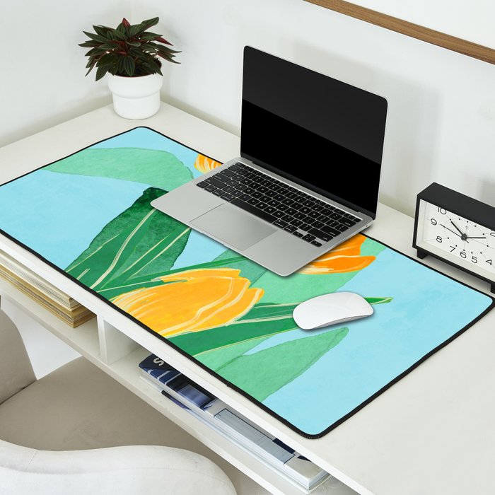 Modern Art Flowers 20 Desk Mat Gallery Image 2