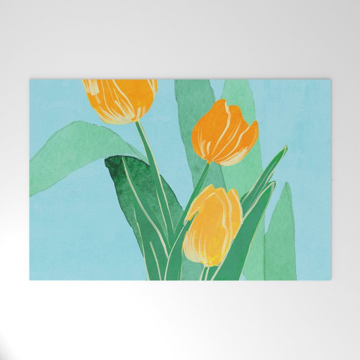 Modern Art Flowers 20 Welcome Mat Gallery Image 1