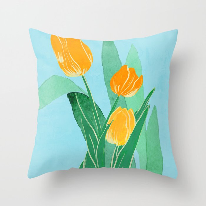Modern Art Flowers 20 Throw Pillow Gallery Image 6