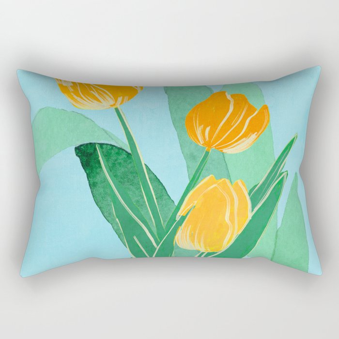 Modern Art Flowers 20 Rectangular Pillow Gallery Image 1