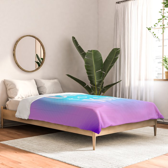 Cool To Be Kind - Gradient Typography Comforter Gallery Image 2