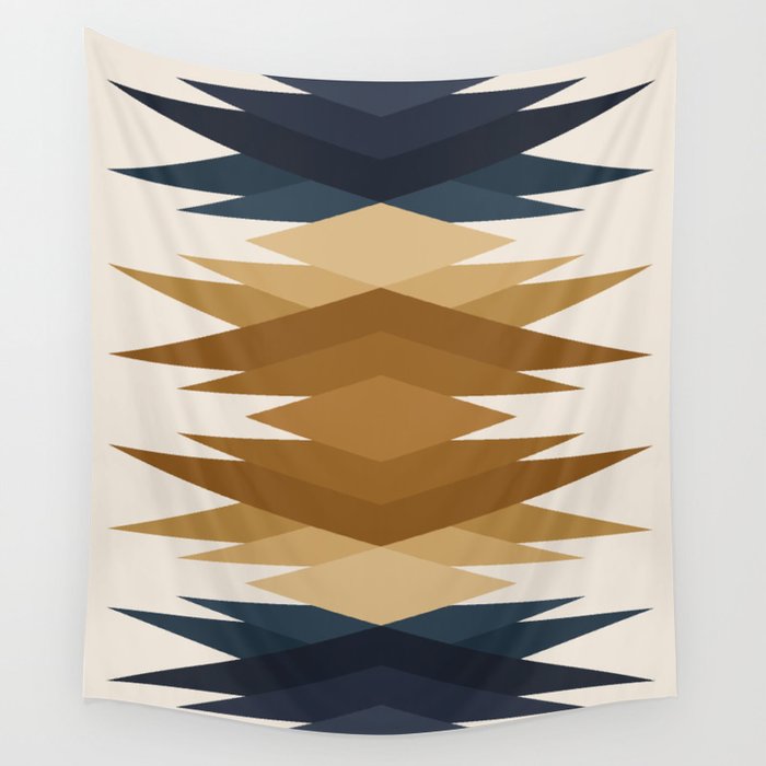 Bold Geometric Triangles V Wall Tapestry Gallery Image 1