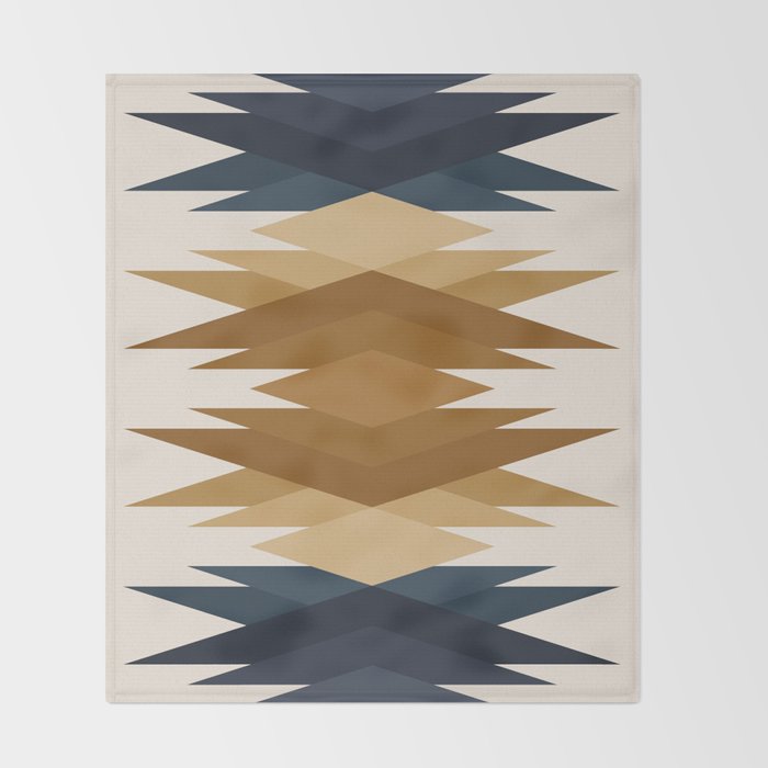 Bold Geometric Triangles V Throw Blanket Gallery Image 2
