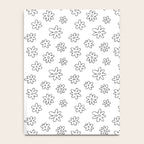 Black and white flower doodle art pattern Notebook Gallery Image 4