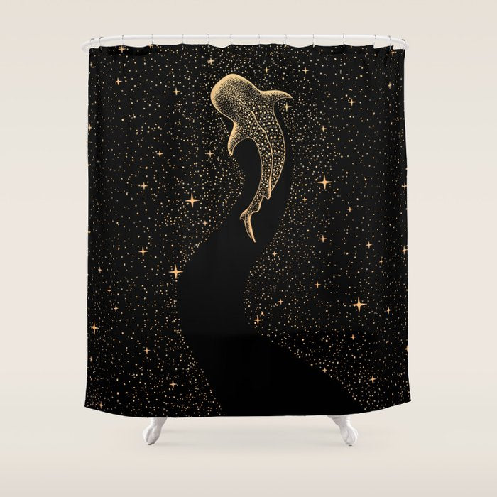 Star Eater Dark GOLD Version Shower Curtain Gallery Image 1