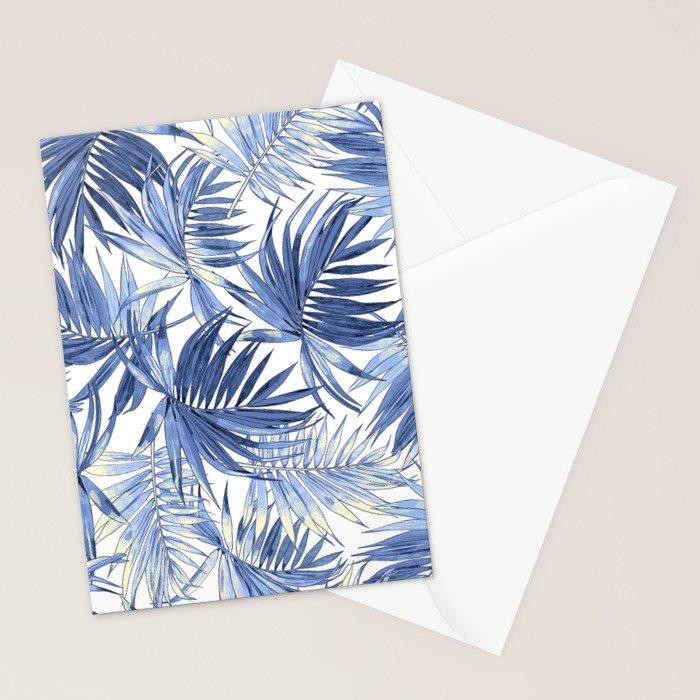 seamless pattern of abstract palm leaves Stationery Card Gallery Image 2
