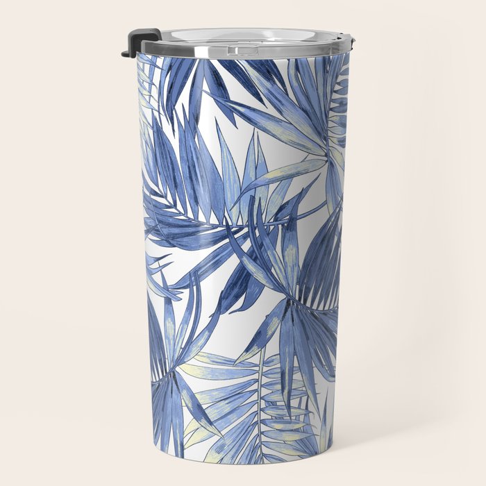 seamless pattern of abstract palm leaves Travel Mug Gallery Image 3