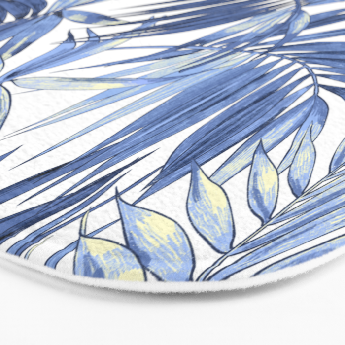 seamless pattern of abstract palm leaves Bath Mat Gallery Image 3