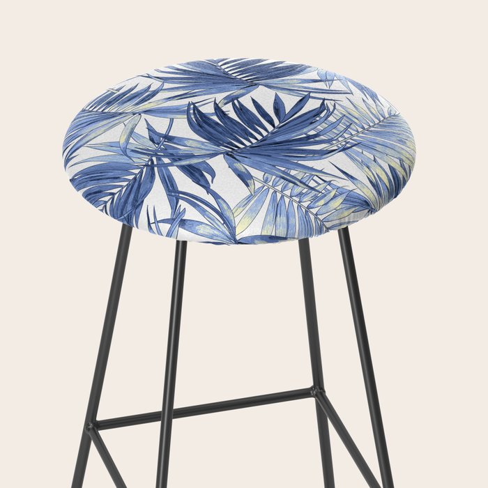 seamless pattern of abstract palm leaves Stool Gallery Image 2