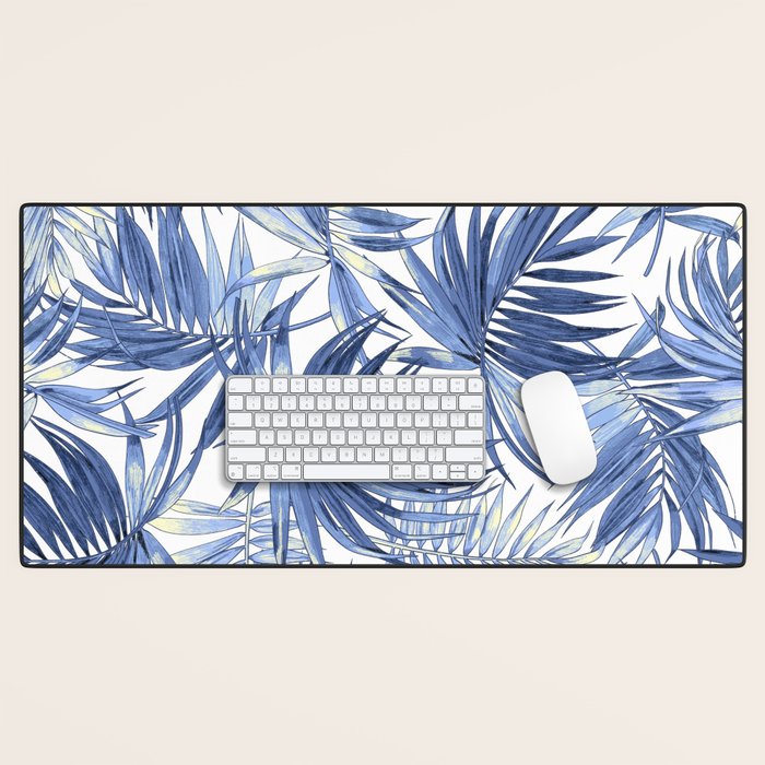 seamless pattern of abstract palm leaves Desk Mat Gallery Image 1