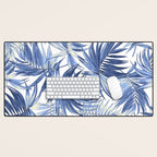 seamless pattern of abstract palm leaves Desk Mat Gallery Image 1
