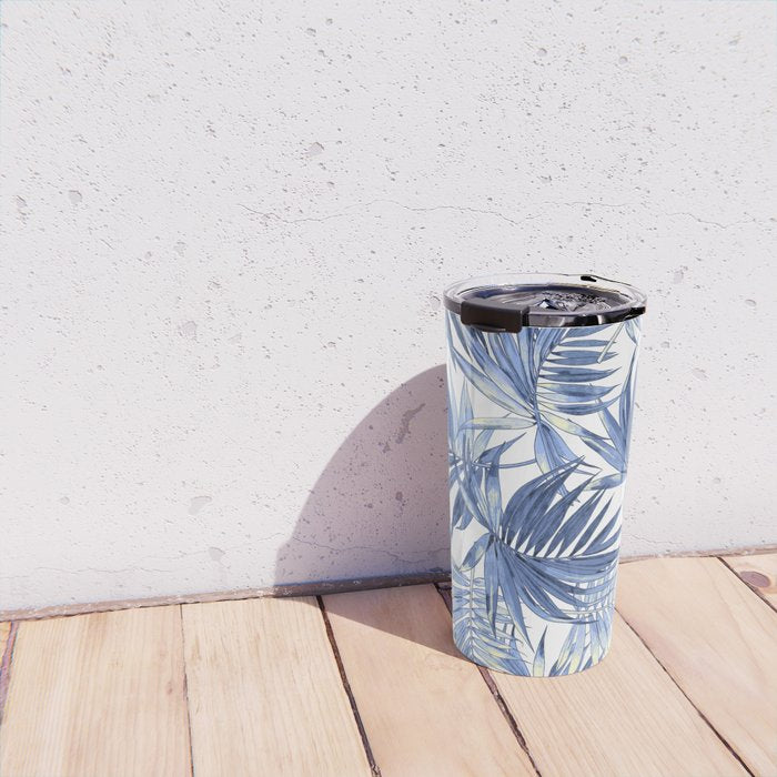 seamless pattern of abstract palm leaves Travel Mug Gallery Image 4