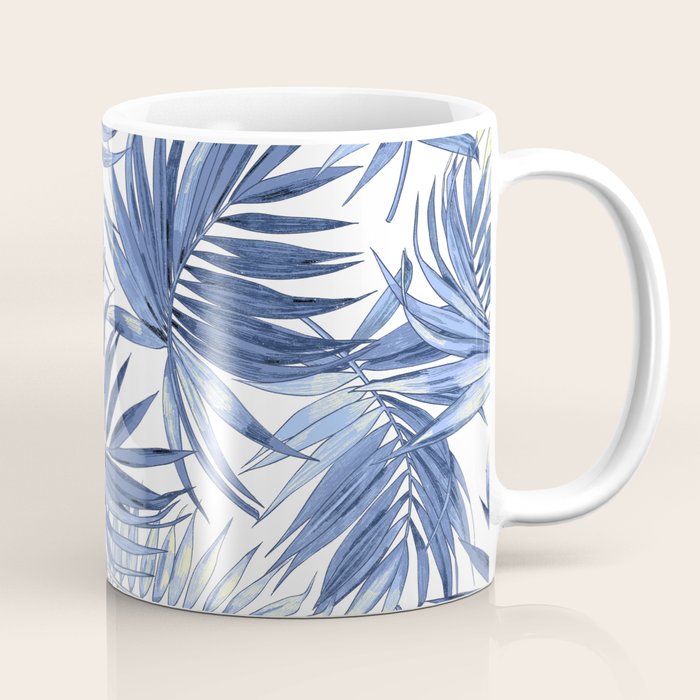 seamless pattern of abstract palm leaves Coffee Mug Gallery Image 1