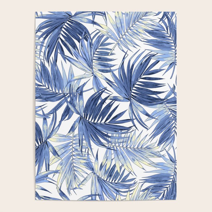 seamless pattern of abstract palm leaves Poster Gallery Image 1