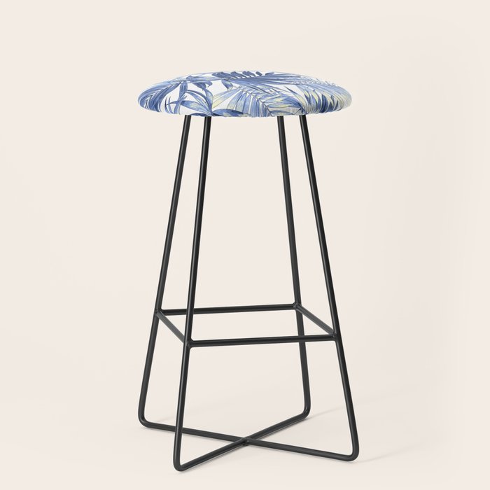 seamless pattern of abstract palm leaves Stool Gallery Image 1