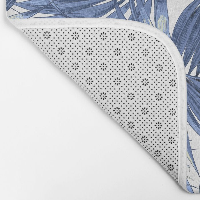 seamless pattern of abstract palm leaves Bath Mat Gallery Image 2