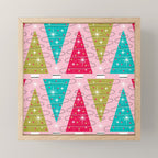Christmas Tree Trimming Party Pink Mini Art Print Gallery Image 1
