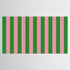 Bold Fun Vertical Stripes Green and Pink Simple Colorful Pop Pattern Tablecloth Gallery Image 2