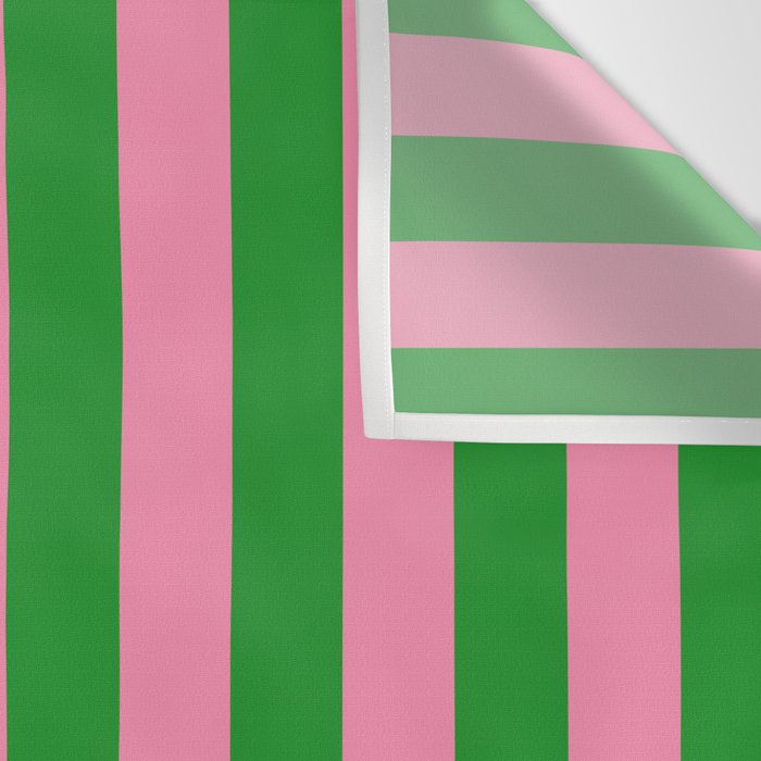 Bold Fun Vertical Stripes Green and Pink Simple Colorful Pop Pattern Wall Tapestry Gallery Image 3