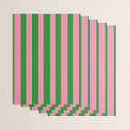 Bold Fun Vertical Stripes Green and Pink Simple Colorful Pop Pattern Wrapping Paper Gallery Image 3