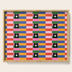 Mod Color Blocked Flower Pattern Serving Tray Gallery Image 1