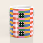 Mod Color Blocked Flower Pattern Coffee Mug Gallery Image 4