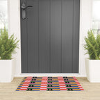 Mod Color Blocked Flower Pattern Welcome Mat Gallery Image 3