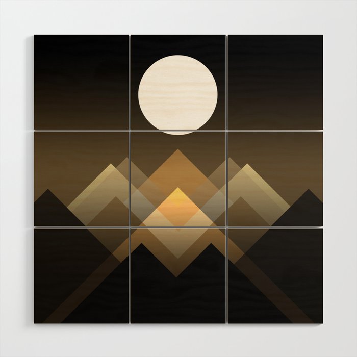 Path between hills Wood Wall Art Gallery Image 1