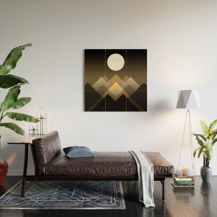 Path between hills Wood Wall Art Gallery Image 2