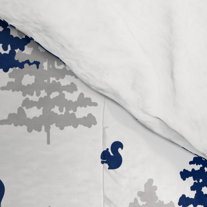 Navy Blue Woodland Animals Comforter Gallery Image 4