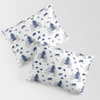 Navy Blue Woodland Animals Pillow Sham Gallery Image 3