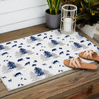 Navy Blue Woodland Animals Outdoor Rug Gallery Image 2