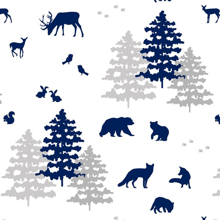 Navy Blue Woodland Animals Coffee Mug Gallery Image 2