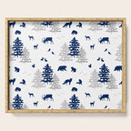 Navy Blue Woodland Animals Serving Tray Gallery Image 1