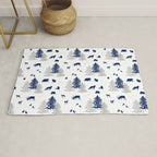 Navy Blue Woodland Animals Rug Gallery Image 1