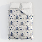 Navy Blue Woodland Animals Duvet Cover Gallery Image 6