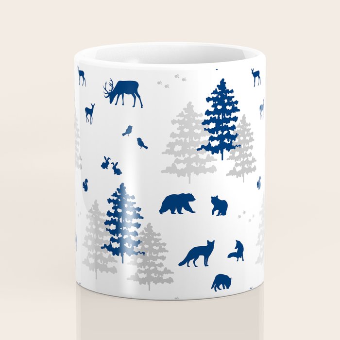 Navy Blue Woodland Animals Coffee Mug Gallery Image 4