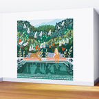 Chilling by the pool with my leopard Tropical Jungle Nature Wildlife Bohemian Morocco Travel Wall Mural Gallery Image 2