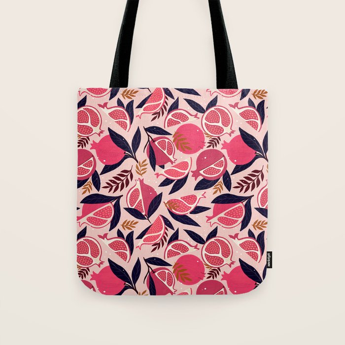 Pomegranate - Pink Tote Bag Gallery Image 1