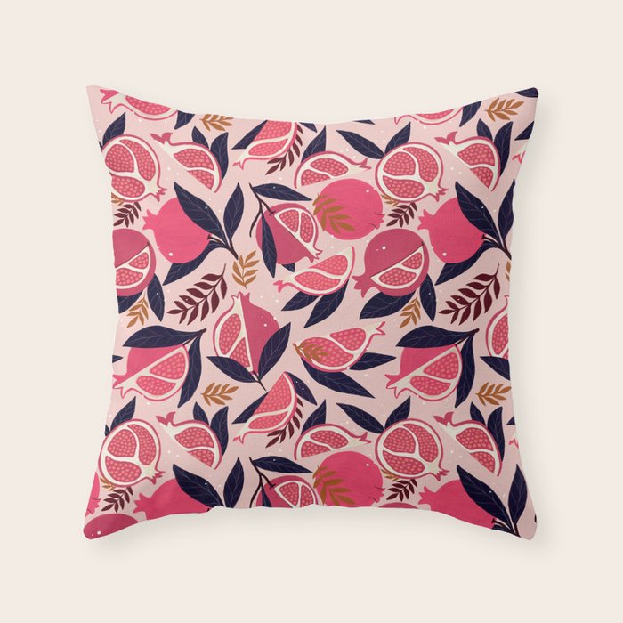 Pomegranate - Pink Throw Pillow Gallery Image 6