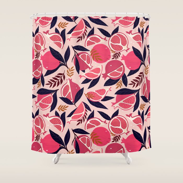 Pomegranate - Pink Shower Curtain Gallery Image 1